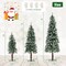 Set of 3 Pre-Lit Slim Snowy Christmas Trees with LED Lights Indoor Decor